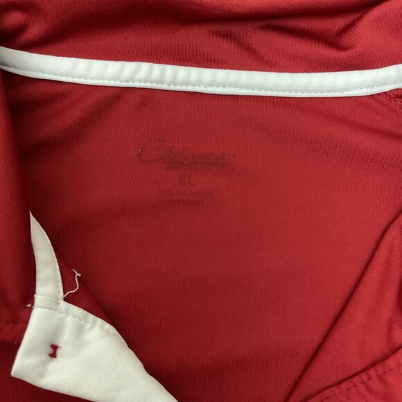 Alabama Crimson Tide Mens Polo Shirt XL Red White Accent Polyester Embroidered - Picture 3 of 6